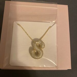 Gold Initial 'S' Pendant Necklace